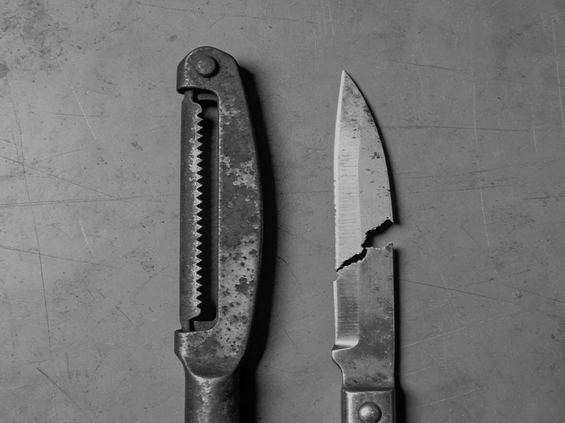 Utensílios frágeis e ferrugem oculta